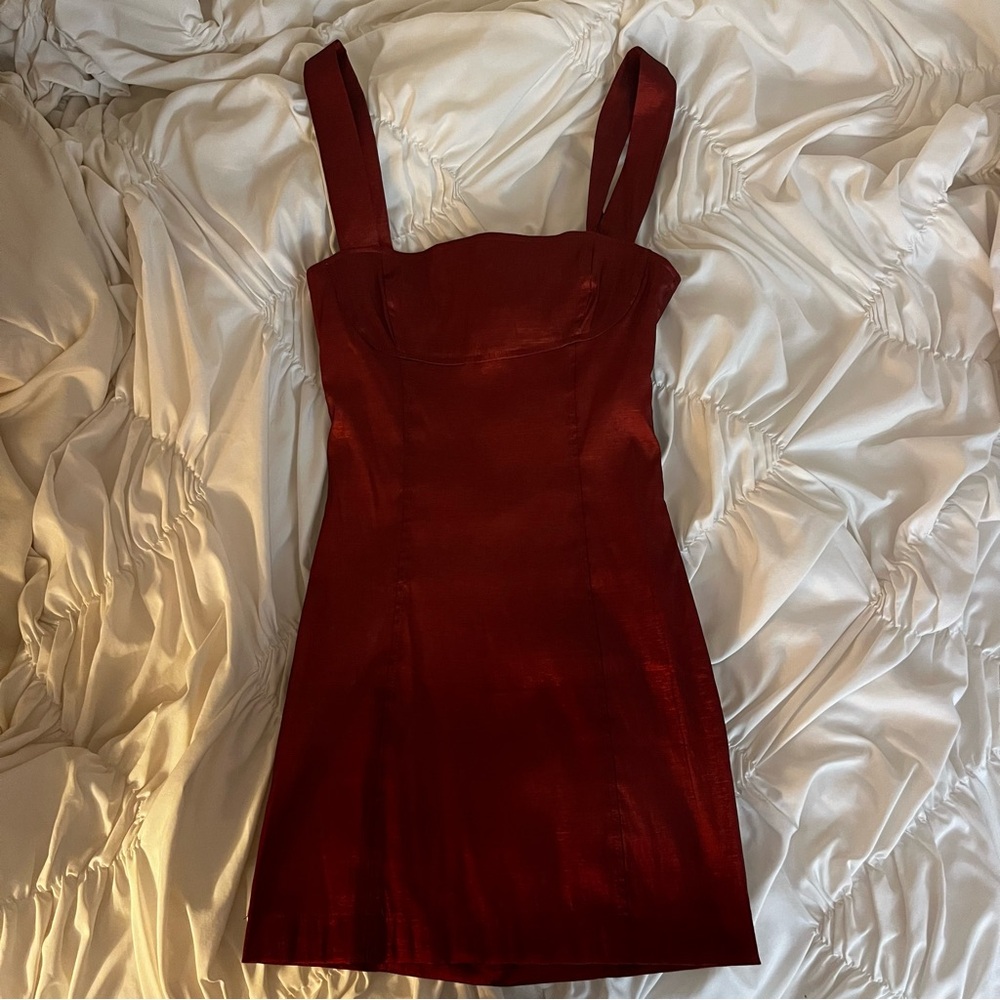 LUCY IN THE SKY MAROON MINI DRESS